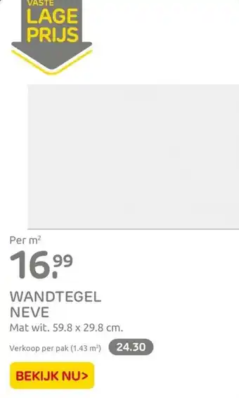 Praxis WANDTEGEL NEVE aanbieding