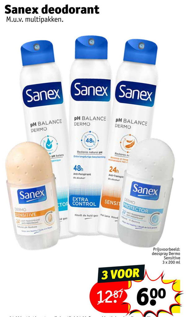 Sanex deodorant aanbieding bij Kruidvat