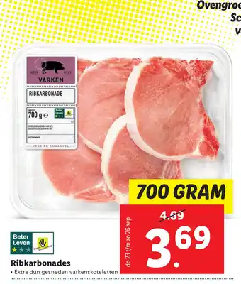 Lidl Ribkarbonades aanbieding