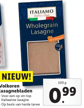 Lidl Volkoren lasagnebladen aanbieding