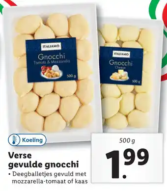 Lidl Verse gevulde gnocchi aanbieding