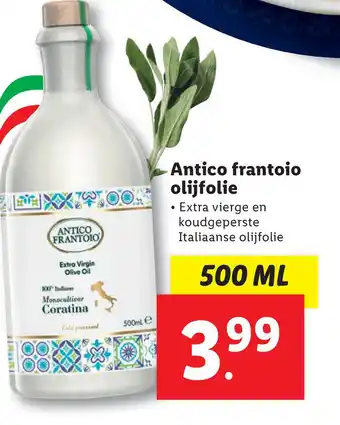 Lidl Antico frantoio olijfolie aanbieding