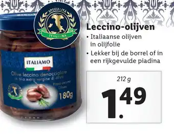 Lidl Leccino-olijven aanbieding