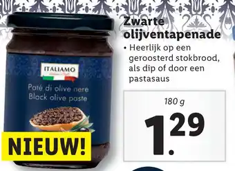 Lidl Zwarte olijventapenade aanbieding