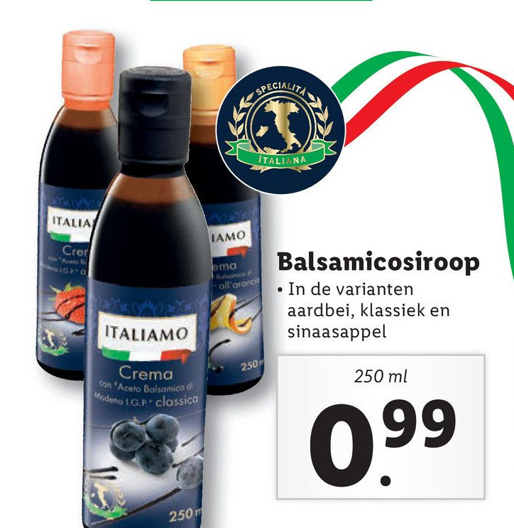 Balsamicosiroop aanbieding bij Lidl