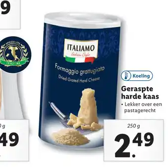 Lidl Geraspte harde kaas aanbieding