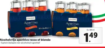 Lidl Alcoholvrije aperitivo rosso of biondo aanbieding