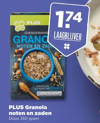 PLUS PLUS Granola noten en zaden aanbieding