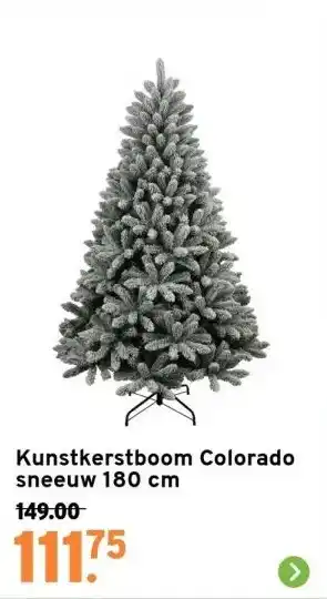 GAMMA Kunstkerstboom colorado sneeuw 180 cm aanbieding