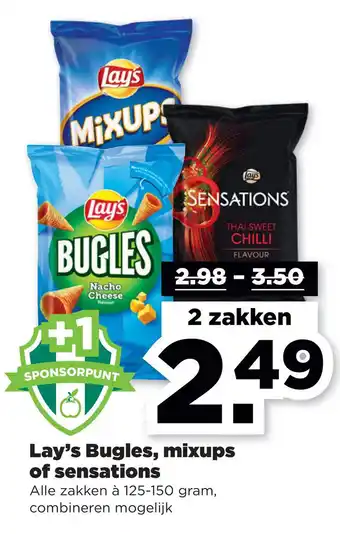 PLUS Lay's Bugles, mixups of sensations aanbieding