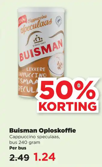 PLUS Buisman Oploskoffie aanbieding