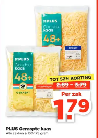 PLUS Plus geraspte kaas aanbieding