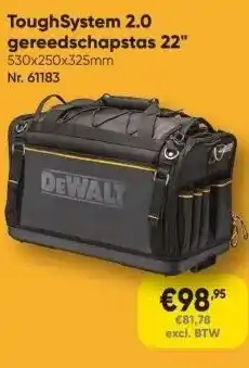 Toolstation Toughsystem 2.0 gereedschapstas 22 aanbieding