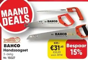 Toolstation Bahco handzaagset aanbieding