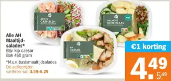 Albert Heijn Alle AH Maaltijdsalades aanbieding