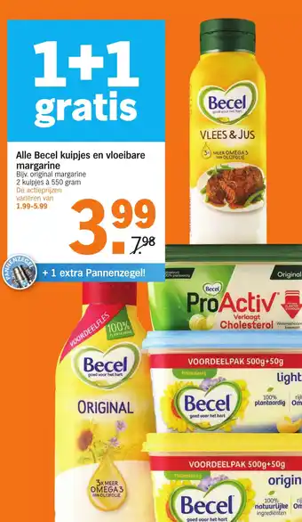 Albert Heijn Alle Becel kuipjes en vloeibare margarine aanbieding