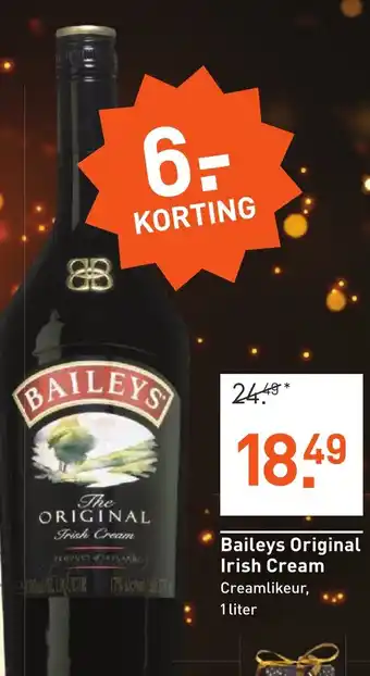 Albert Heijn Baileys Original Irish Cream Creamlikeur, 1 liter aanbieding