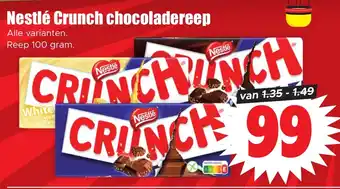 Dirk Nestlé Crunch chocoladereep 100g aanbieding