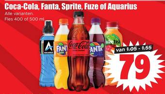 Dirk Coca-Cola, Fanta, Sprite, Fuze of Aquarius aanbieding