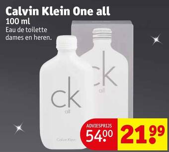Kruidvat Calvin Klein One all 100ml aanbieding