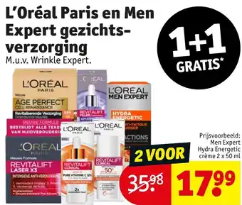 Kruidvat L'Oréal Paris en Men Expert gezichtsverzorging aanbieding