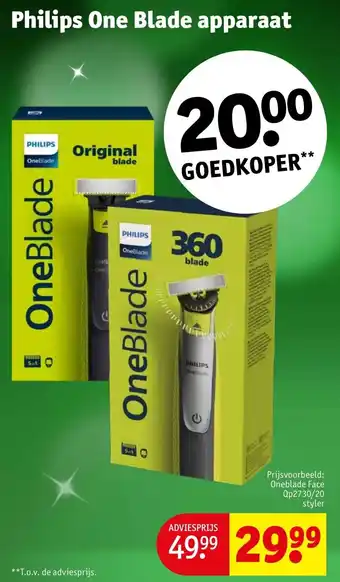 Kruidvat Philips One Blade apparaat aanbieding