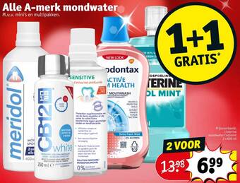 Kruidvat Alle A-merk mondwater aanbieding