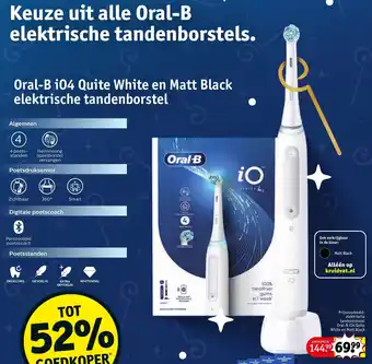 Kruidvat Oral-B 104 Quite White en Matt Black elektrische tandenborstel aanbieding