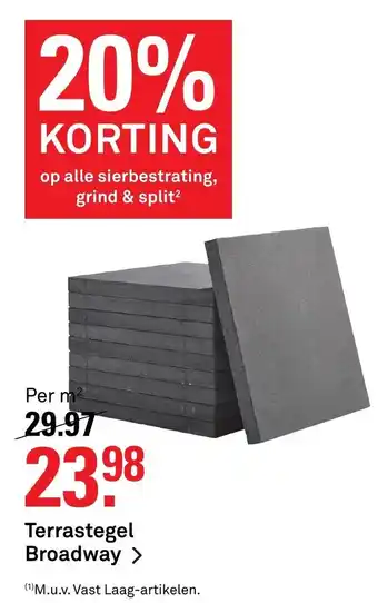 Karwei Terrastegel Broadway aanbieding