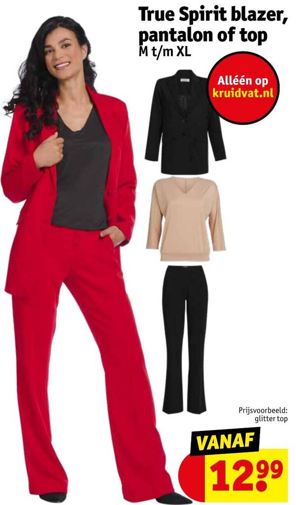 True Spirit blazer, pantalon of top aanbieding bij Kruidvat