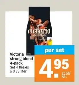 Albert Heijn Victoria strong blond 4-pack set 4 flesjes aanbieding