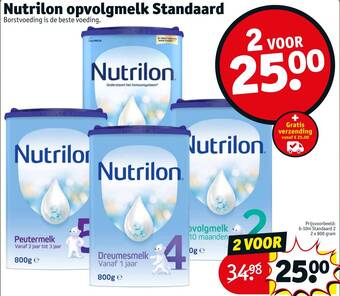 Kruidvat Nutrilon opvolgmelk Standaard aanbieding