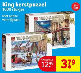 Kruidvat King kerstpuzzel 1000 stukjes aanbieding