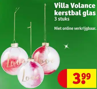 Kruidvat Villa Volance kerstbal glas aanbieding