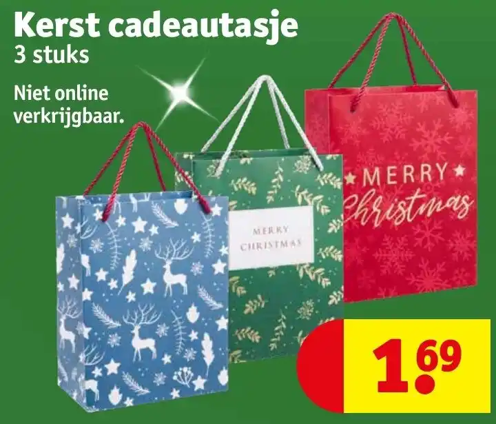 Kerst cadeautasje aanbieding bij Kruidvat