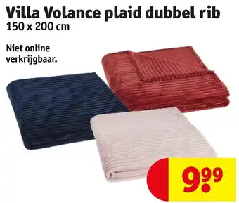 Kruidvat Villa Volance plaid dubbel rib aanbieding