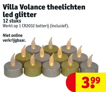 Kruidvat Villa Volance theelichten led glitter aanbieding