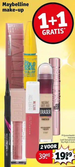 Kruidvat Maybelline make-up aanbieding