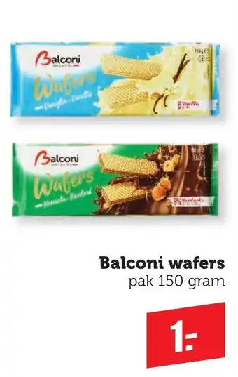 Coop Balconi wafers 150g aanbieding