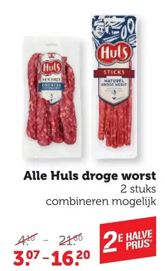 Coop Alle Huls droge worst aanbieding