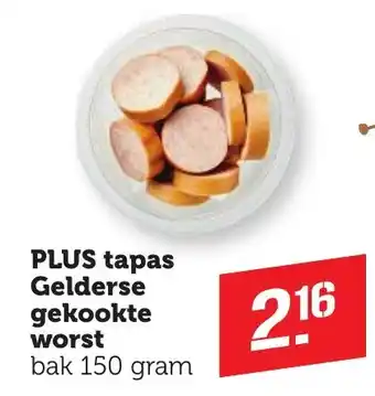 Coop PLUS tapas Gelderse gekookte worst bak 150 gram aanbieding