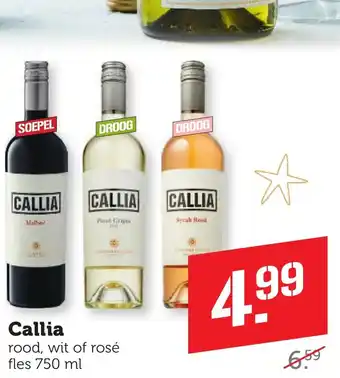 Coop Callia  fles 750 ml aanbieding