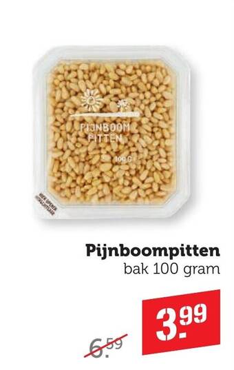 Coop Pijnboompitten bak 100 gram aanbieding