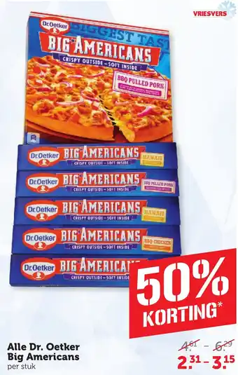 Coop Alle Dr. Oetker Big Americans aanbieding