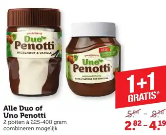 Coop Alle Duo of Uno Penotti aanbieding