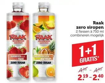 Coop Raak zero siropen aanbieding