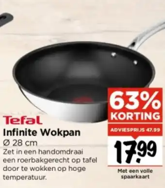 Vomar Voordeelmarkt Tefal Infinite Wokpan Ø 28 cm aanbieding