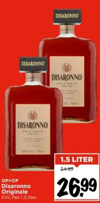 Vomar Voordeelmarkt Disaronno Originale XXL-fles 1,5 liter aanbieding