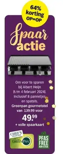 Albert Heijn Greenpan gourmetstel aanbieding