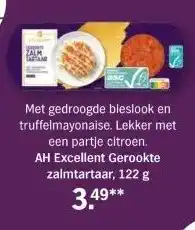 Albert Heijn AH Excellent Gerookte zalmtartaar, 122 g aanbieding